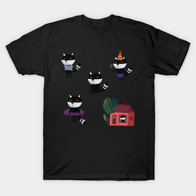 Funny cats T-Shirt by Pacesyte